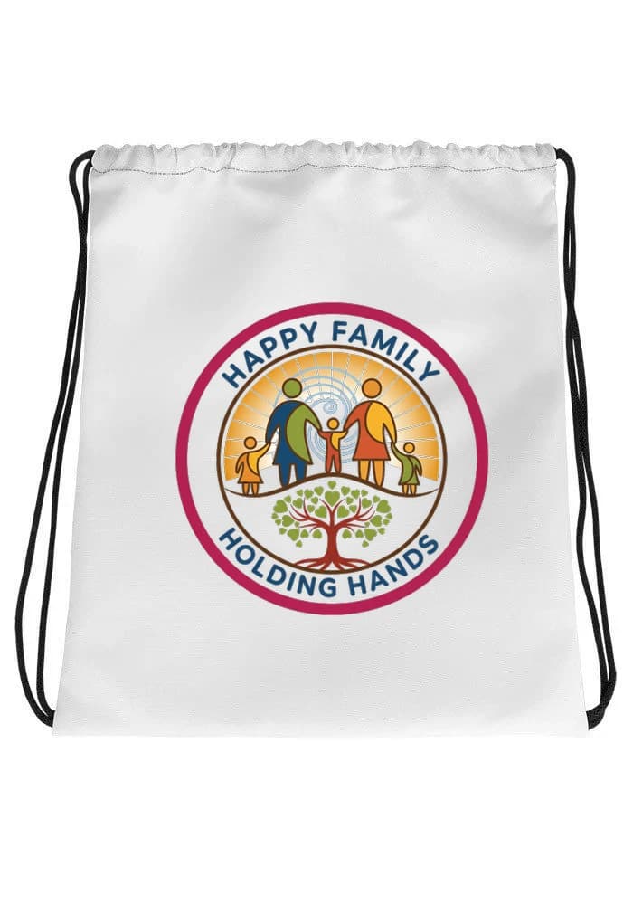 Stahovací vak Šťastná Rodina Držící Se Za Ruce U Stromu Lásky A Jednoty