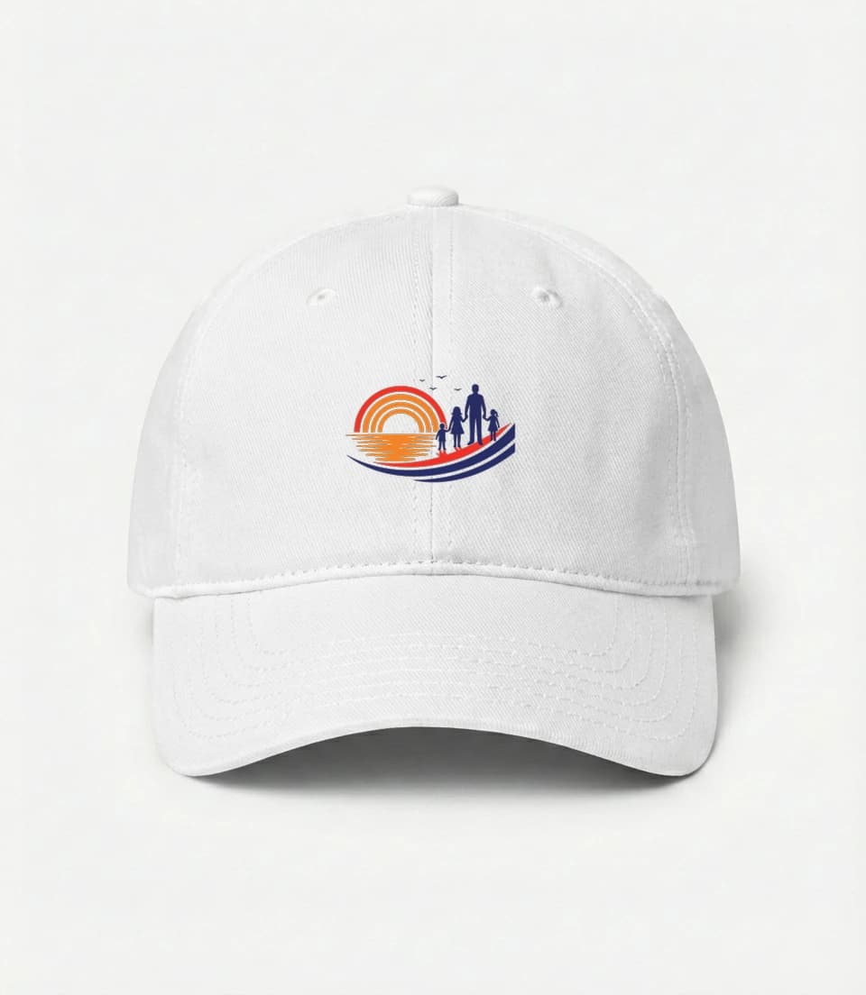 Kšiltovka Rodinné Chvíle U Západu Slunce Na Pláži Vzpomínky Na Mořské Dny