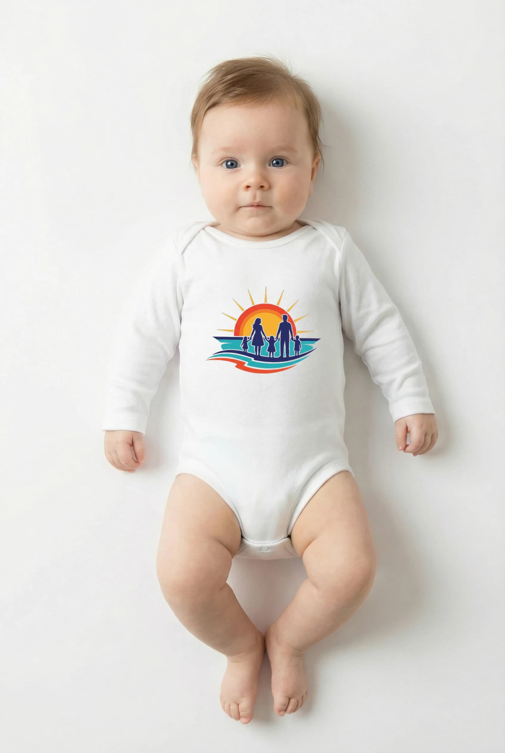 Body Rodinná Silueta U Západu Slunce Na Pláži Společné Vzpomínky