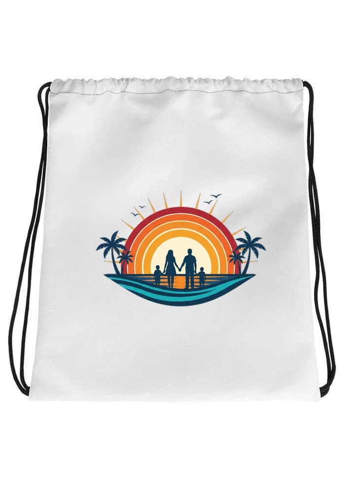 Stahovací vak Rodinné Chvíle U Západu Slunce Na Pláži Společné Vzpomínky