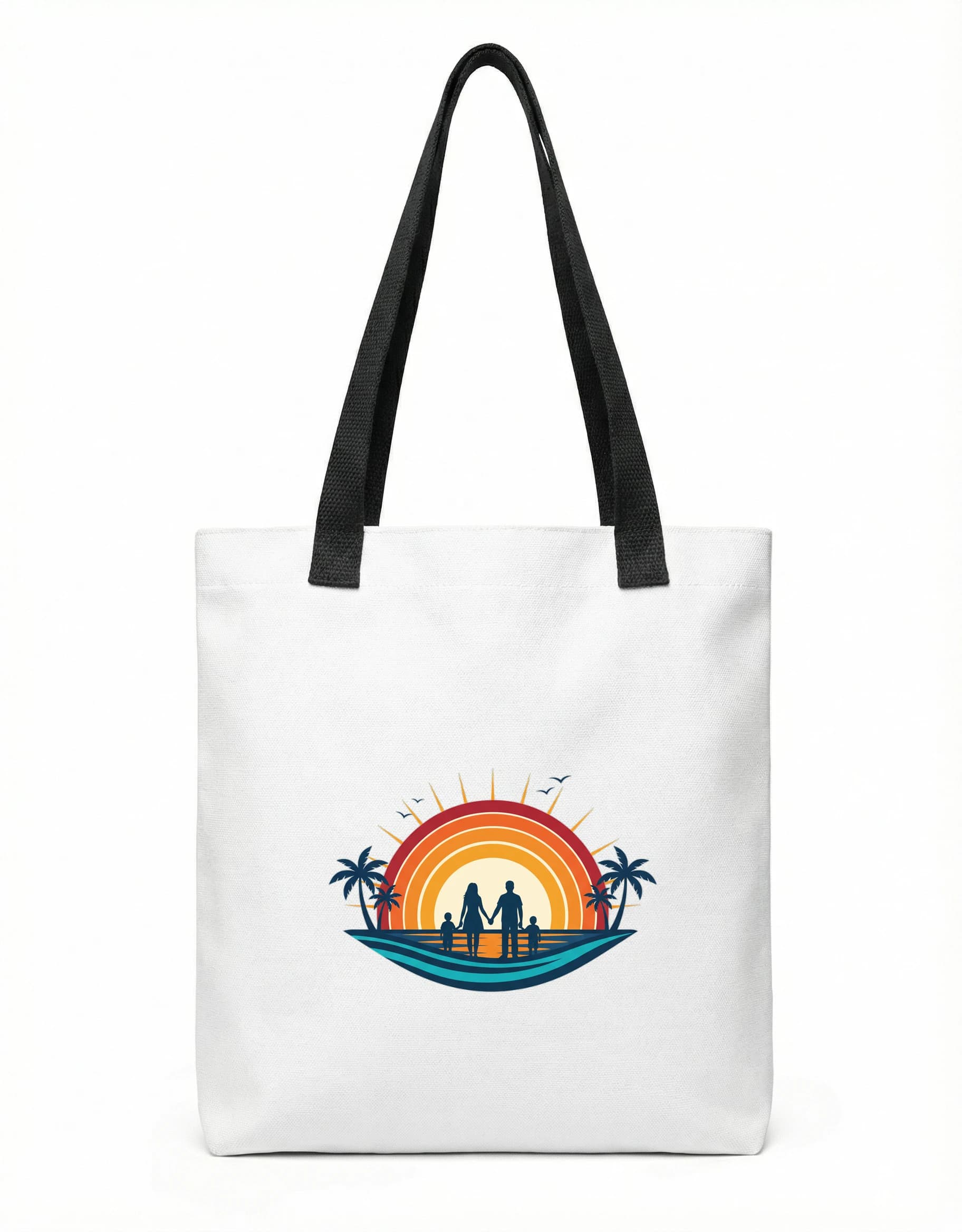 Nákupní taška Rodinné Chvíle U Západu Slunce Na Pláži Společné Vzpomínky