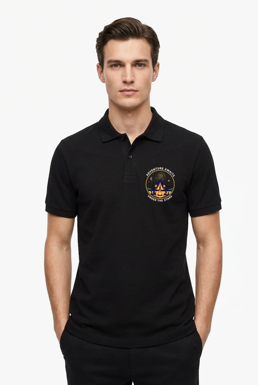 Pánské polo tričko Rodinné Dobrodružství Pod Hvězdami U Táboráku