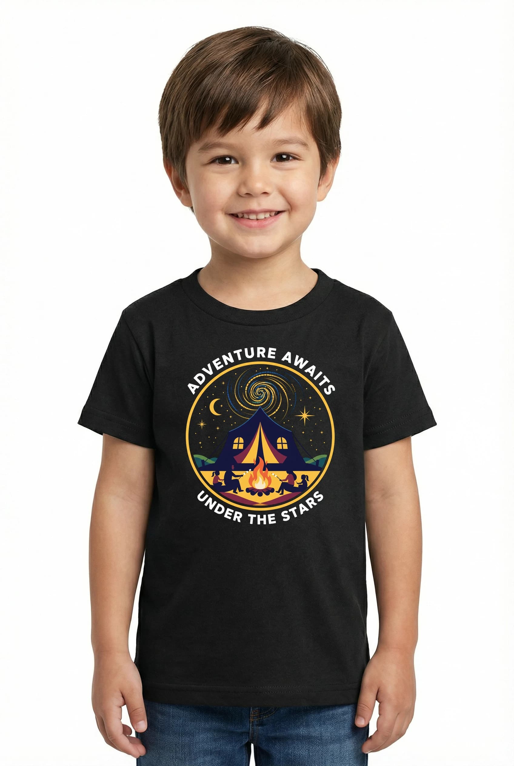 Dětské tričko Rodinné Dobrodružství Pod Hvězdami U Táboráku