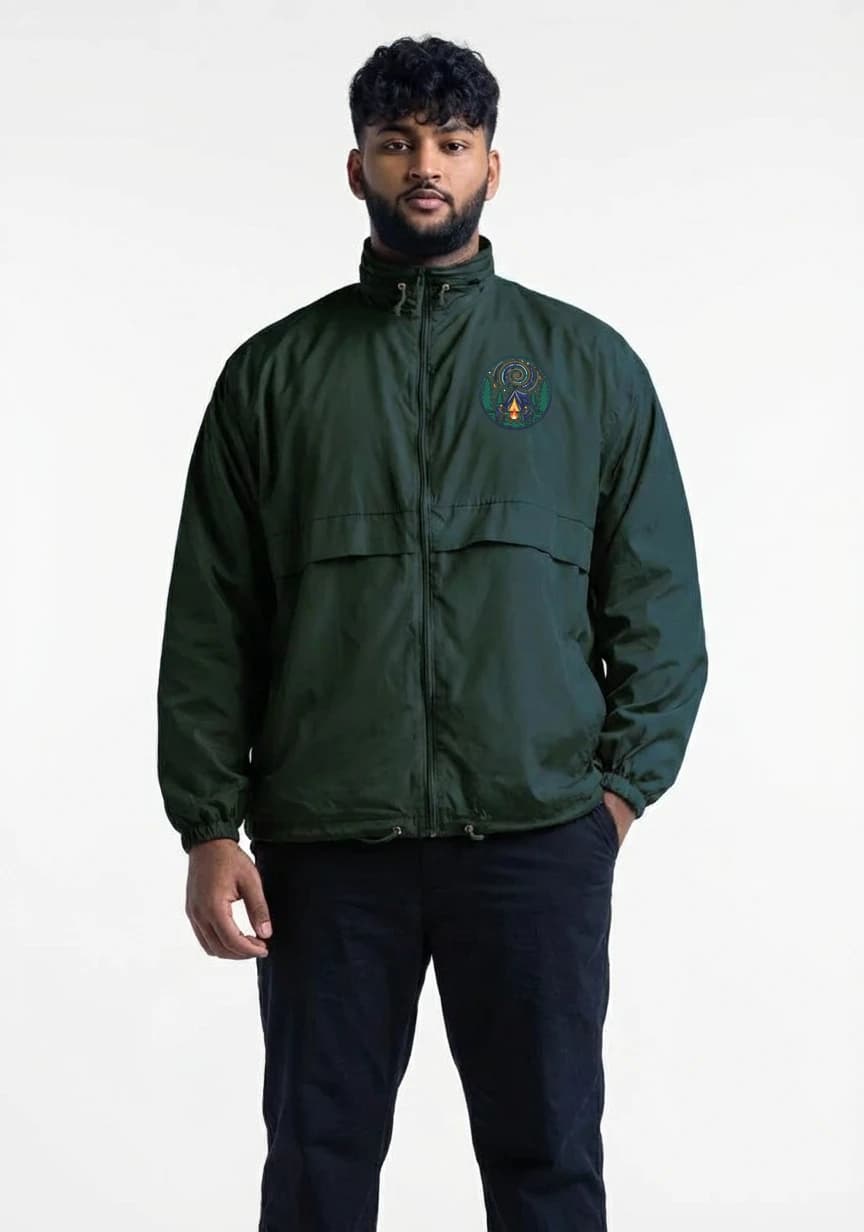 Pánská bunda Rodinné Kempování Pod Hvězdnou Spirálou Stan Oheň A Dětské Dobrodružství