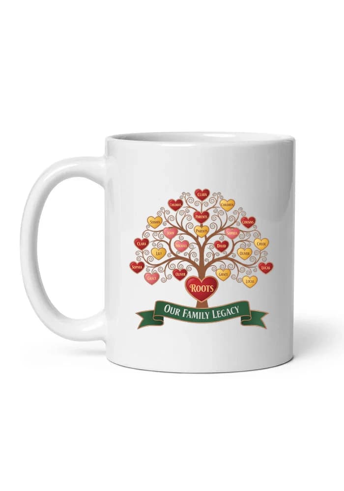 Hrnek Rodinný Strom Srdcí A Jmen Our Family Legacy Pro Generace