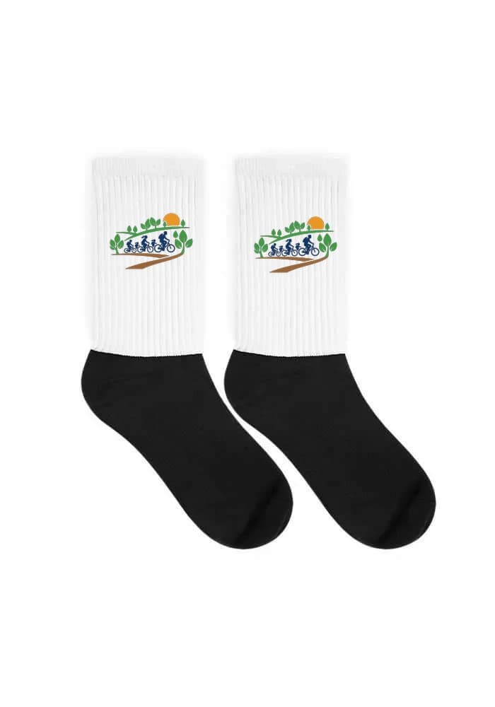 Ponožky Rodinná Cyklistika V Přírodě Slunce Stezka A Společná Radost