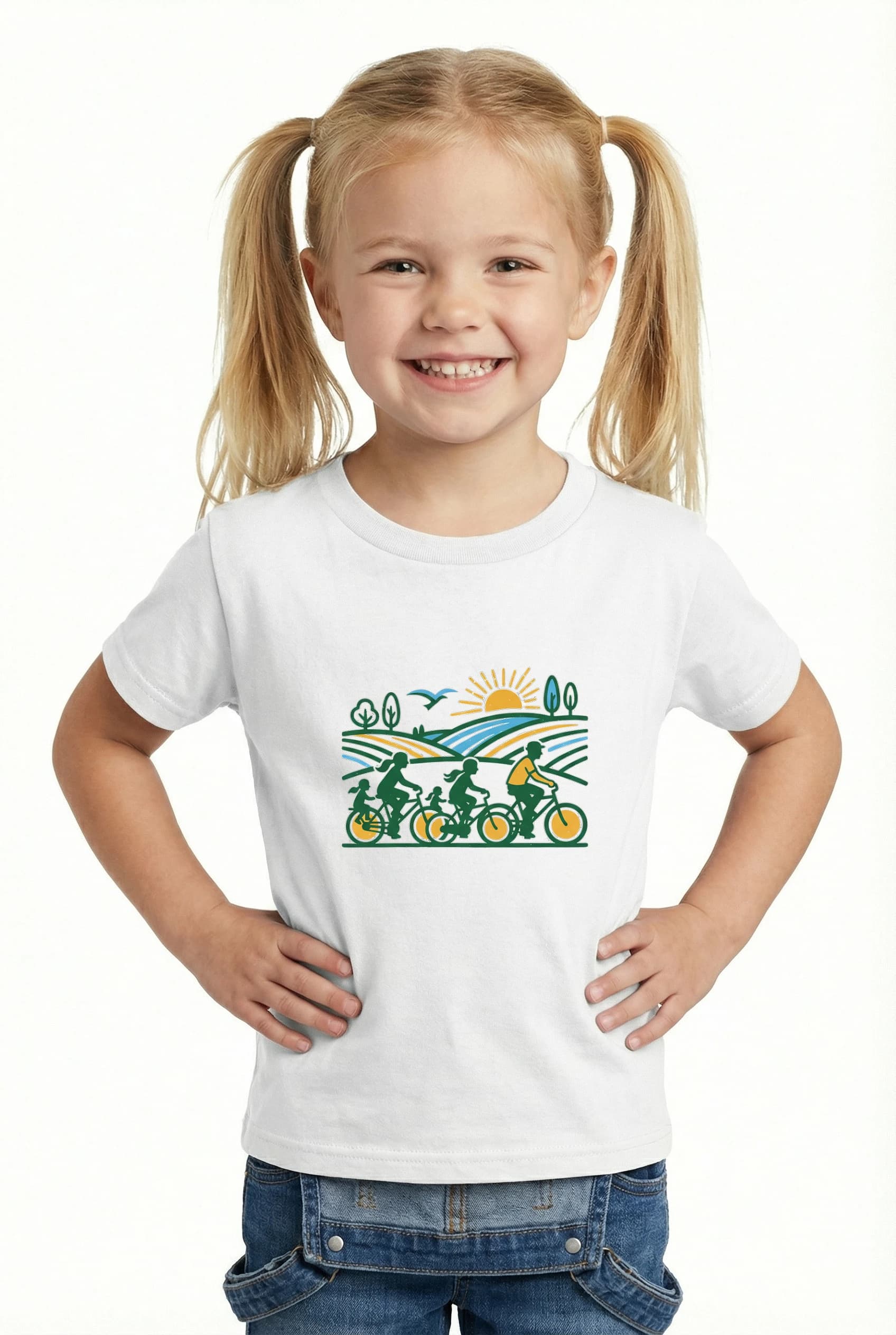 Dětské tričko Rodinný Výlet Na Kole Slunce Příroda A Společné Dobrodružství