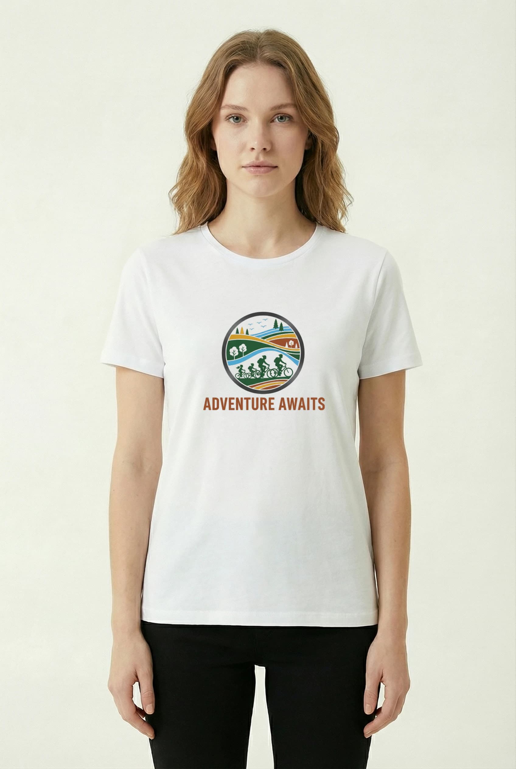 Dámské tričko Rodinné Cyklistické Dobrodružství V Přírodě Výlet Na Kolech