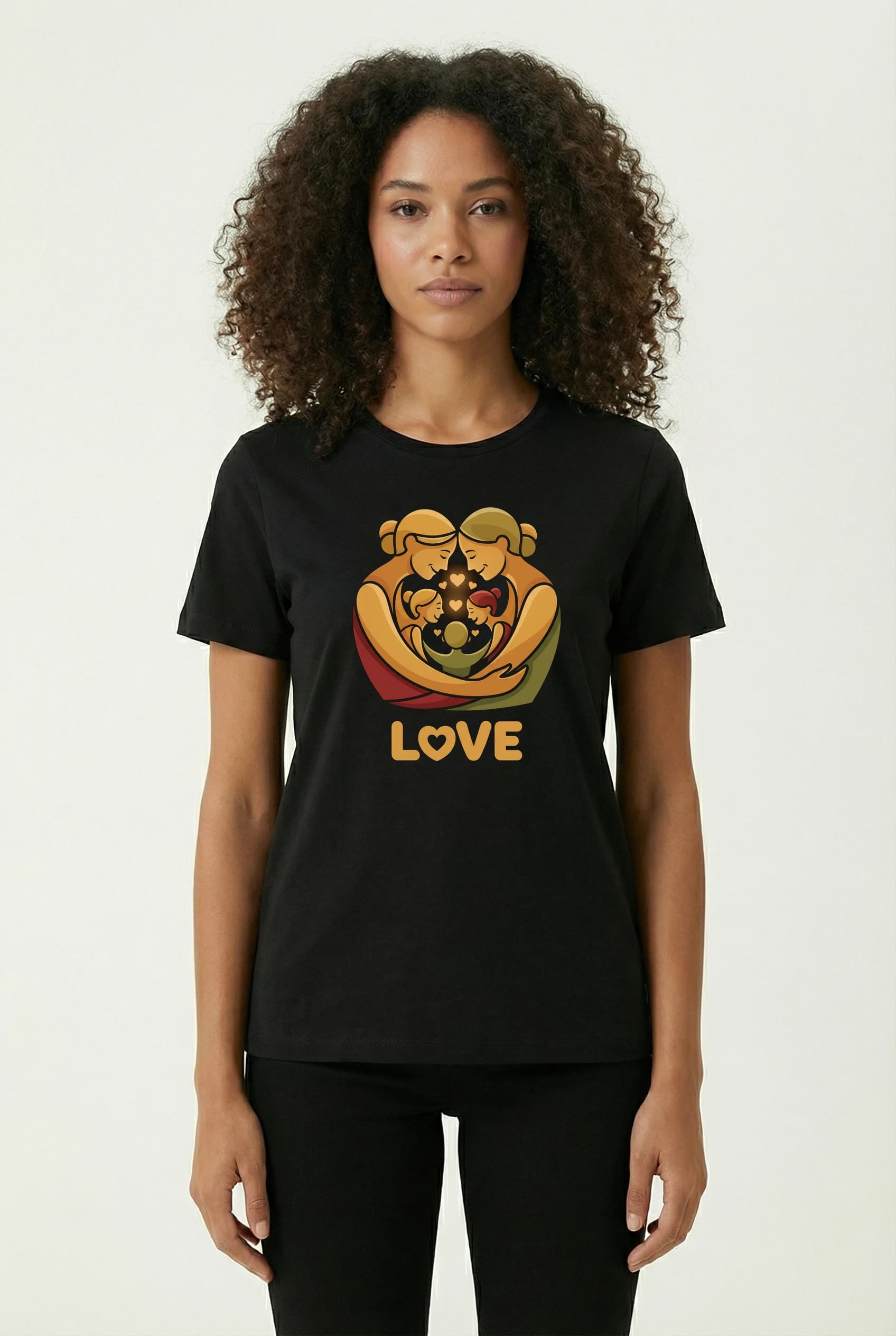 Dámské tričko Mezigenerační Láska Rodinné Objetí Babiček A Dědečků S Vnoučaty