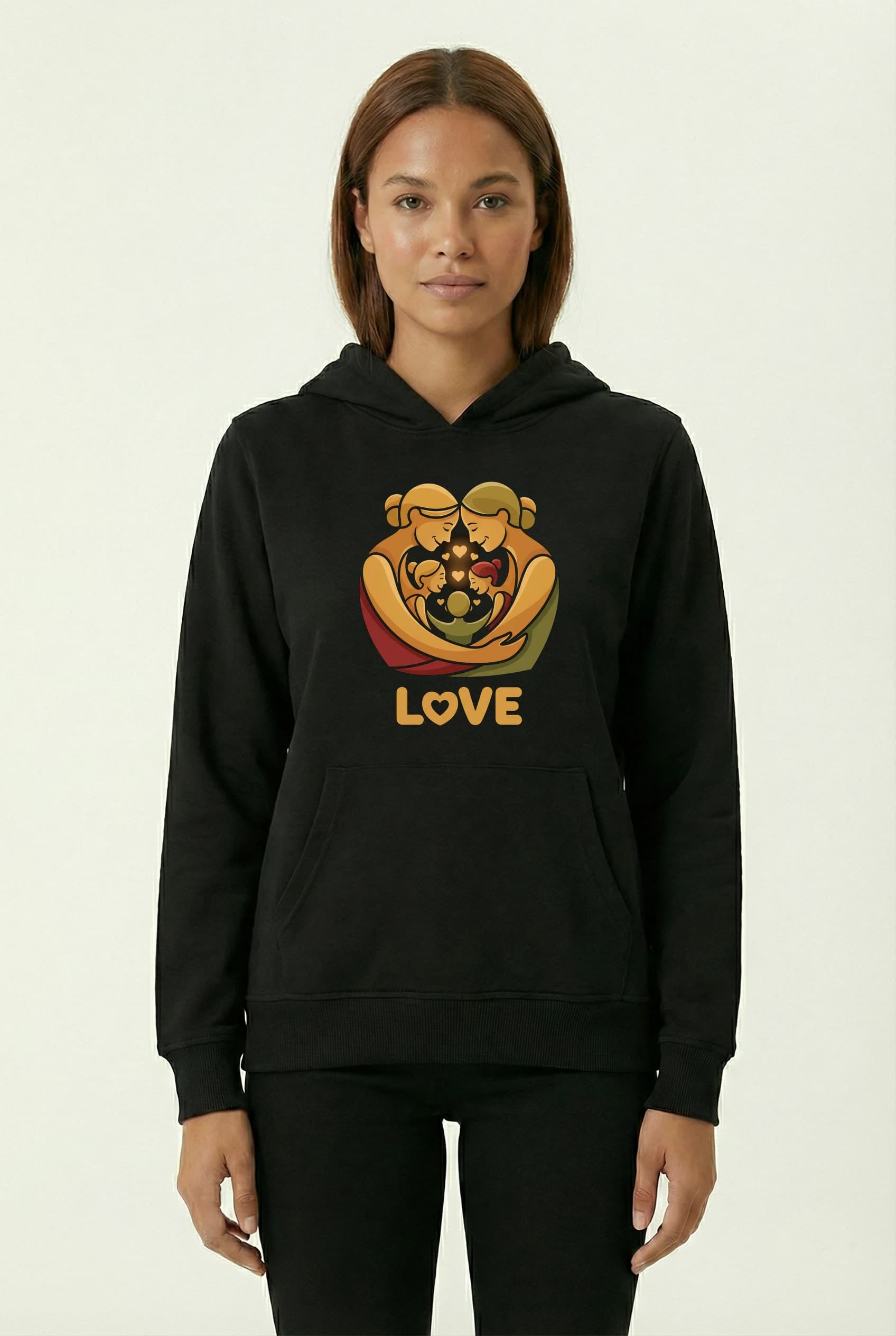 Mikina s kapucí Mezigenerační Láska Rodinné Objetí Babiček A Dědečků S Vnoučaty