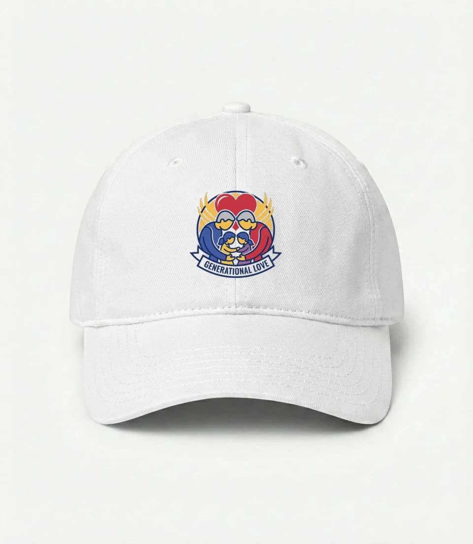 Kšiltovka Generační Láska Prarodičovské Objetí Rodinné Srdce A Dětská Radost