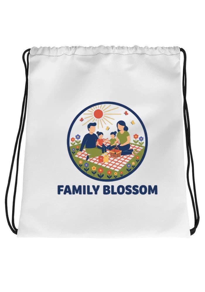 Stahovací vak Rodinné Slunečné Piknikové Chvíle Na Květinové Louce Plné Radosti