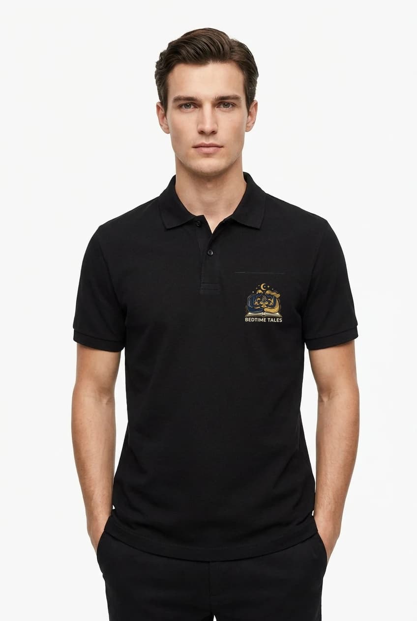 Pánské polo tričko Kouzelné Večerní Příběhy Rodiče Čtou Dětem U Dobré Noci Bedtime Tales