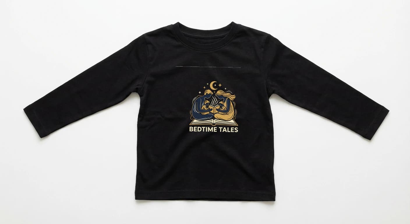 Dětské tričko s dlouhým rukávem Kouzelné Večerní Příběhy Rodiče Čtou Dětem U Dobré Noci Bedtime Tales
