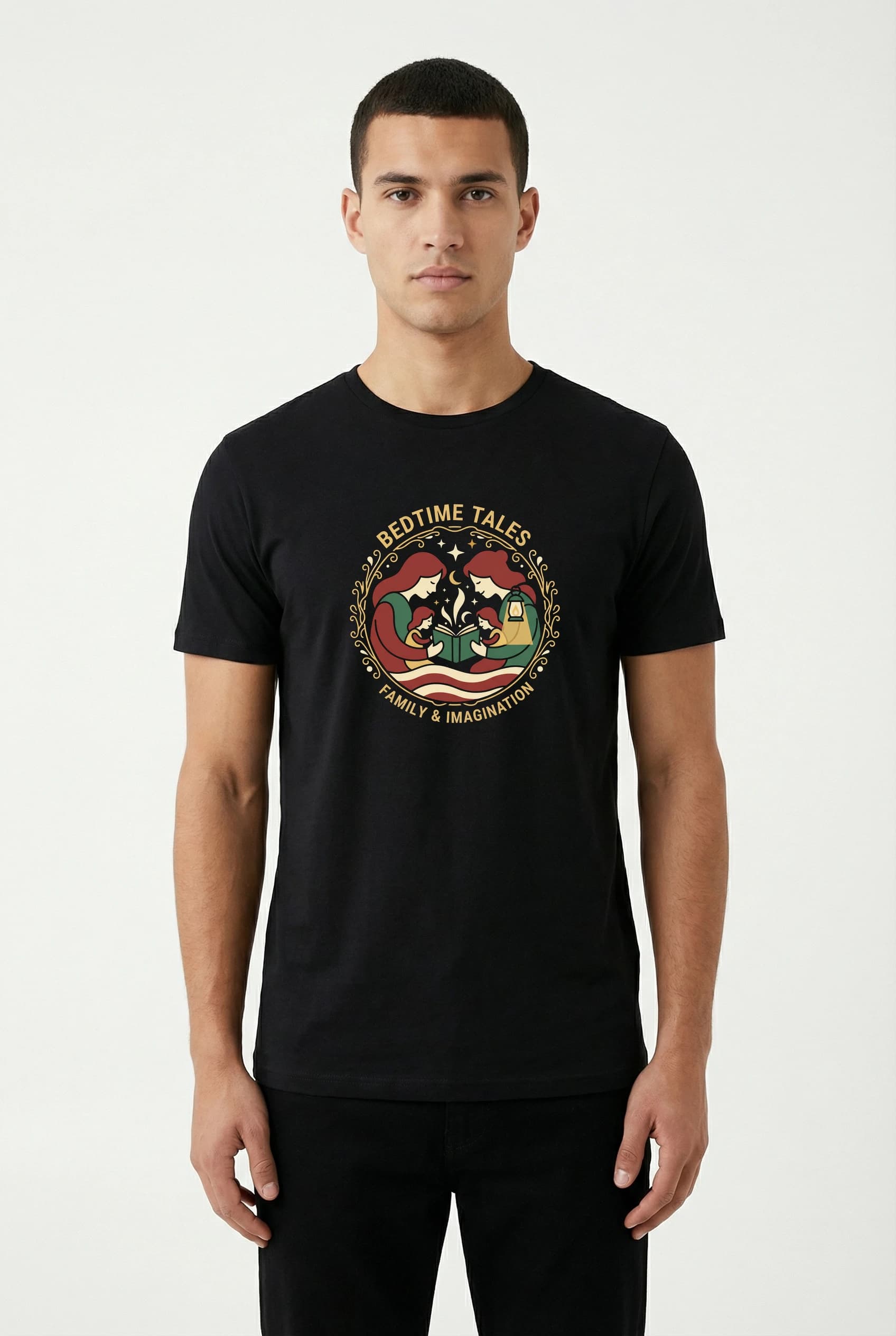 Pánské tričko Kouzlo Večerních Pohádek Rodinné Chvíle A Dětská Fantazie