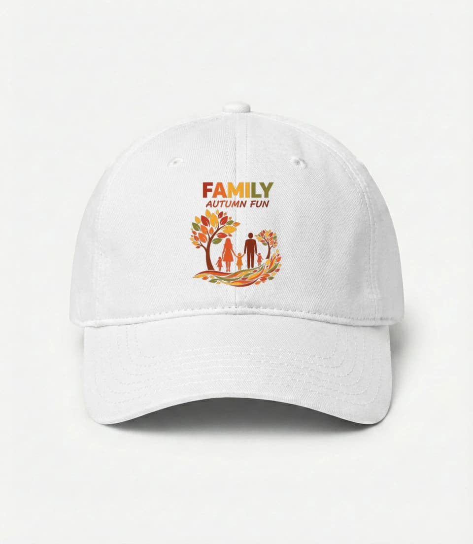 Kšiltovka Rodinné Podzimní Radovánky Mezi Barevným Opadaným Listím