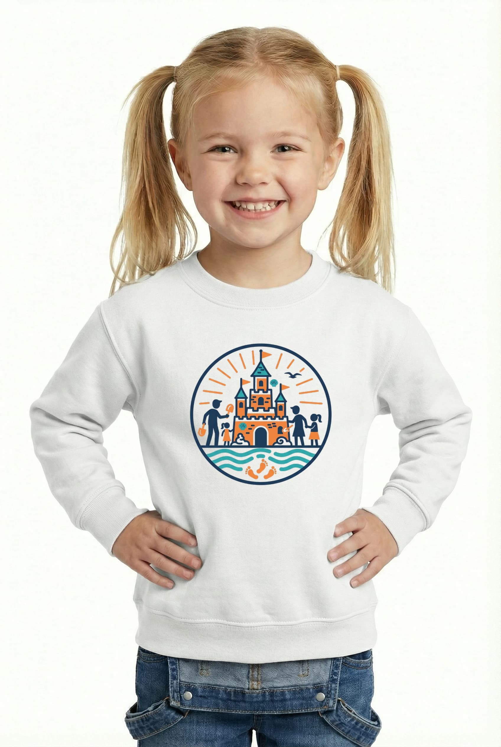 Dětská mikina Rodinné Písečné Hrady U Moře