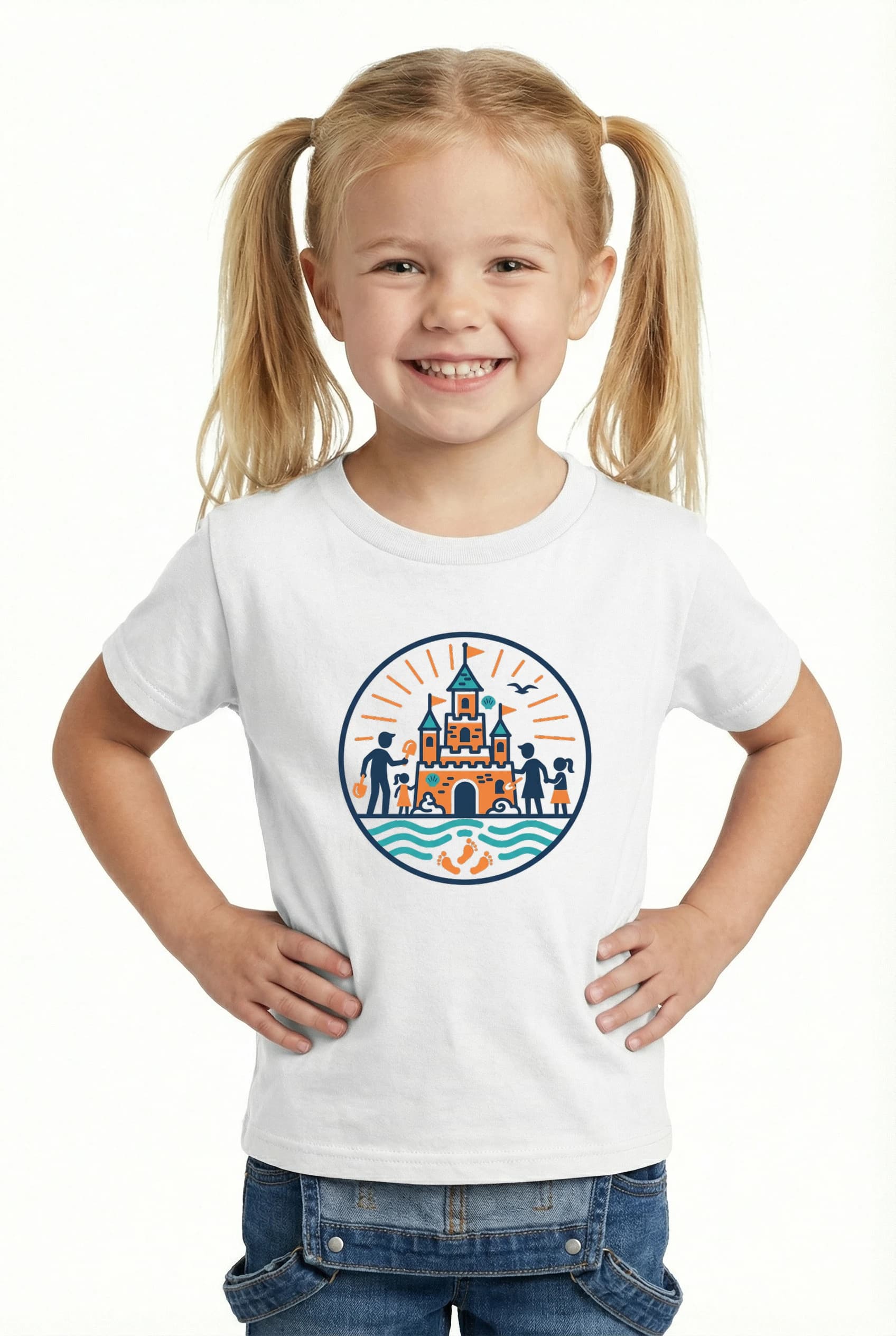 Dětské tričko Rodinné Písečné Hrady U Moře