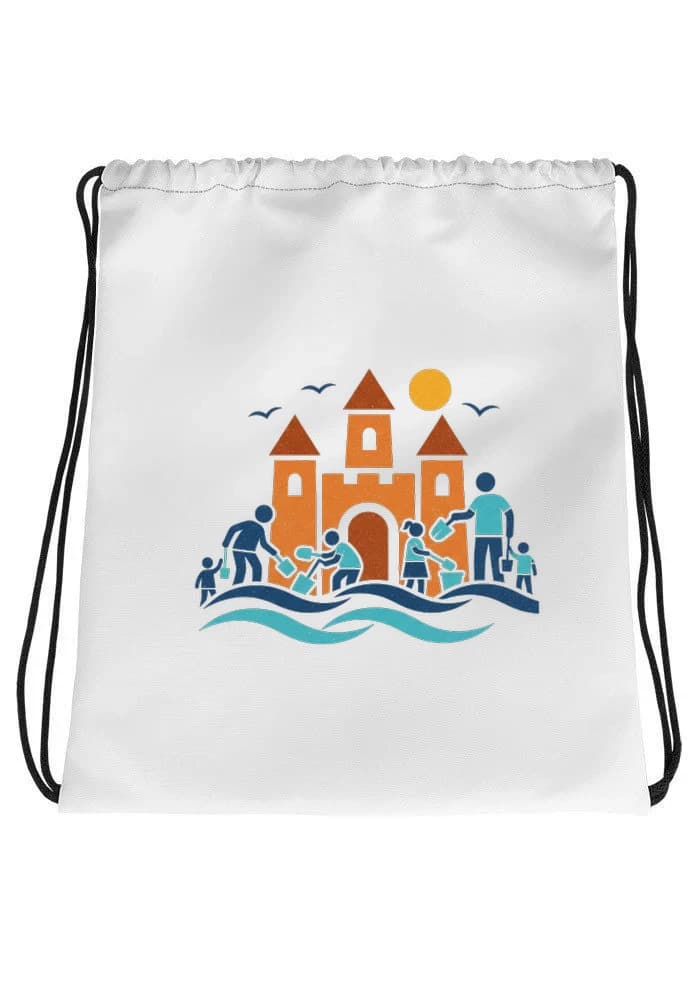 Stahovací vak Rodinné Stavění Písečného Hradu U Moře Letní Radovánky A Dobrodružství