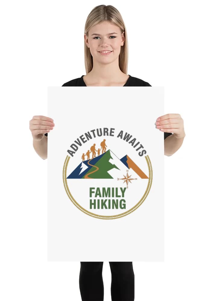 Plakát Rodinné Túry Po Horách Dobrodružství Čeká