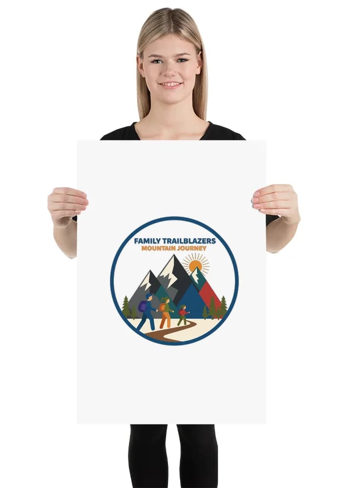 Plakát Rodinní Průkopníci Horské Túry Dobrodružství Na Stezkách A V Přírodě